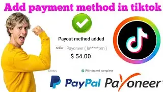 How to add payment method in tiktok | Add payoneer in tiktok | Withdraw money tiktok