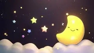 Beautiful cartoon moon sky stars background - Cartoon kids