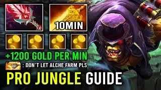 How to Super Jungle Alchemist 10Min Radiance Self Stack +1200 GPM 1v5 Just Run At Them Dota 2