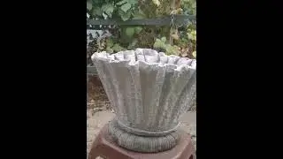 ВАЗА ИЗ ТРЯПКИ И ЦЕМЕНТА