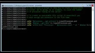 How to create an execute a simple powershell file script