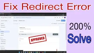 How to fix Redirect Error in Google Search Console  | How to Fix Coverage issue Fixes for site