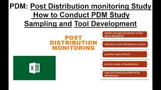 How to Conduct PDM Study | Post Distribution Monitoring and Evaluation| MS Excel MS Word