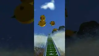 Yoshi's Wild Ride Up A Waterfall And Backwards! 
