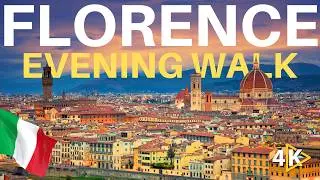 Florence (ITALY) Walking Tour 4K 🇮🇹 · Vibrant Markets & Town Center Charm With Immersive Sounds