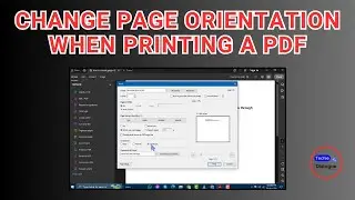 How to Change Page Orientation When Printing a PDF