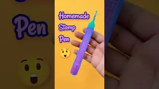 DIY Homemade Stamp Pen! 🤓 #shorts