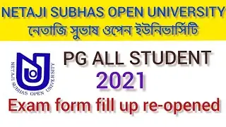 pg online examination form fill up | nsou 2021