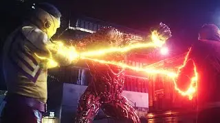 The Flash 9x09 | Flash &  Kid Flash vs Bloodwork | Green Arrow & Spartan Fight Clip | HD Scene