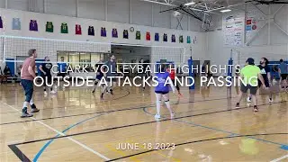 Clark Volleyball Highlights Outside Attacks and Passing June 18 2023   HD 1080p