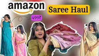 Saree Haul from *AMAZON * in budget |Great Indian Festival sale Affordable Saree haul |missvishakha