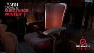 Substance Painter Texturing - Vintage Theater Chair Part 1 - Procedural and Painted Texturing