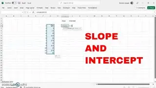 Calculate the Slope and intercept of a Linear Line Using Formulas or a Graph In Microsoft Excel!