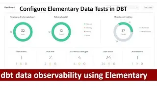 Configure & run Elementary data test in dbt | Data Tests | DBT Tests | Data Observability | P2