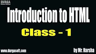 Learn HTML Online Training || Class - 1 || by Harsha Sir