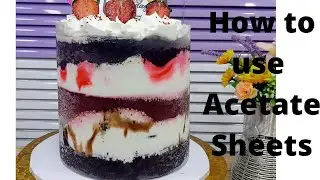 How to use Acetate sheets | acetate cake wrap