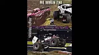 Madusa & Monster Mutt Dalmatian VS. Time Flys | READ DESC. #fyp #shorts #monsterjam #edit #meme