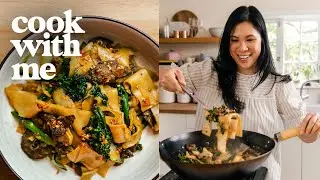 Cooking PAD SEE EW (Thai Stir Fried Noodles) | COOK WITH ME