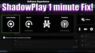 Nvidia Geoforce Experience - ShadowPlay not working, starting then stopping? - 1 minute fix