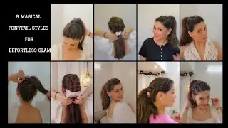 9 Magical Ponytail Styles for Effortless Glam ✨️ #ponytail #glam  #schoolgirlhairstyle  #collegehair