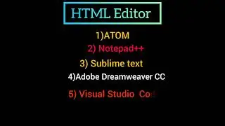 HTML editors 