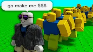 Forcing 100 Roblox NPCs to make me RICH...