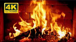 🔥 Cozy Fireplace 4K (12 HOURS). Fireplace with Crackling Fire Sounds. Fireplace Burning 4K