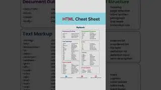 HTML Cheat Sheet ✅ 