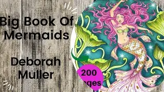 Big Book of Mermaids - Deborah Muller //Adult Colouring Book Flip Through