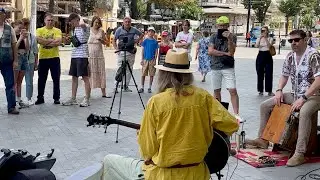 Busking in Odesa Ukraine - Don’t Let Nobody Drag Your Spirit Down (Eric Bibb)