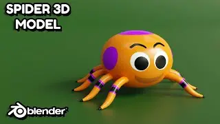 cartoon spider modeling in blender