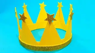 DIY: How to Make Paper Crown 👑 | Origami Crown (tiara)_ Tutorial Easy steps | paper craft for kids