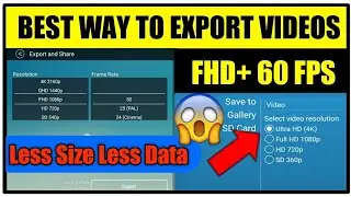 Youtube Video Ke Liye Best Kinemaster Video Export Setting || Kam MB me achhi quality 🔥