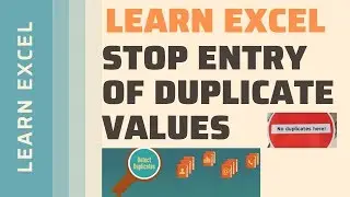 Stop Entry of Duplicate Values in Excel