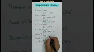 Area and Perimeter Formulas/Rectangle/Circle//#Mensuration Formulas/#Geometry #shorts #shortsfeed