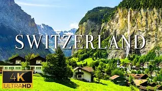 FLYING OVER SWITZERLAND (4K UHD) - Relaxing Music With Stunning Beautiful Nature (4K Video Ultra HD)