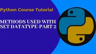 Methods used with set datatype in python #pythonsetmethods #pythonset #pythontutorialforbeginners