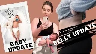 6 WEEK POSTPARTUM + BABY UPDATE | Belly Update, Weight Gain, Stretch Marks, Postpartum Essentials