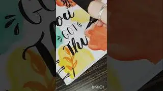 Trying boho art with quotes #shorts #calligraphy | brush pen drawing ✴️💞