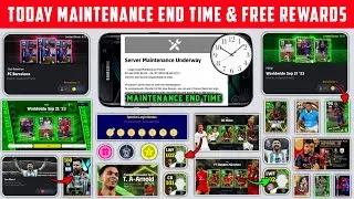 Today Maintenance End Time In eFootball 2024 Mobile || Pes Server Maintenance End Time & Free Coins