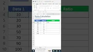 Calculate Ratio | Excel Formulas & Tricks in One Minute |  #microsoftexceltutorial