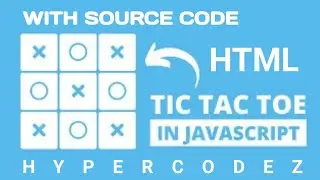 how to make simplest tic tac toe game using html css and javascript | tic tac toe #hypercodez #html