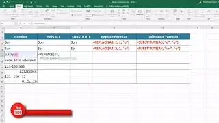 Replace & Substitute formula in Excel || How to write & difference of Replace & Substitute function