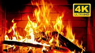 🔥 Cozy Fireplace 4K (12 HOURS). Fireplace with Crackling Fire Sounds. Fireplace Burning 4K