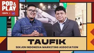 POD & PLAY at Jakarta Marketing Week 2024 with Pak Taufik, Sekjen Indonesia Marketing Association