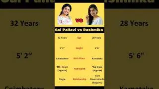 Rashmika Mandhana 🆚 Sai Pallavi| Kannada movie| South Movie| #rashmikamandanna #saipallavi #movies