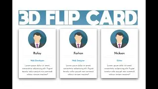 How to Create Bootstrap Card Hover Effect | 3D Flip Card Effect On Hover | Card Effects |Source File