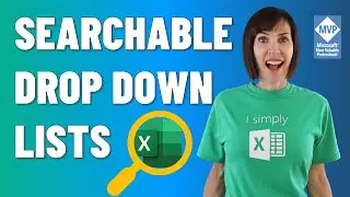 Excel Searchable Drop Down List - No VBA and No Formulas!