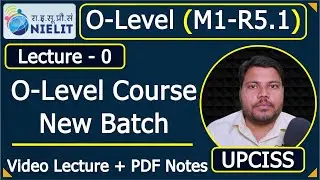 O-Level M1 R5.1 | O-Level Course Based on new syllabus, new exam pattern in Hindi | UPCISS