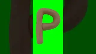 Green Screen Animated Letter P #letterp #greenscreen #shorts